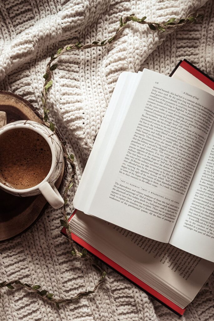 book with coffee
