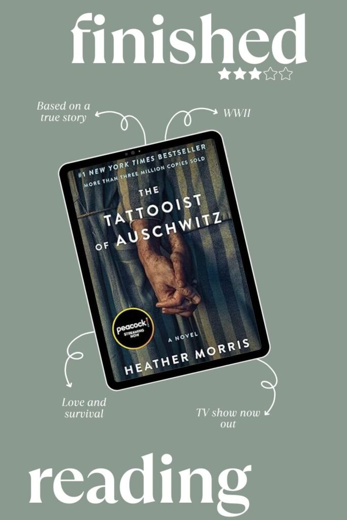 book graphic of the tattooist of auschwitz
