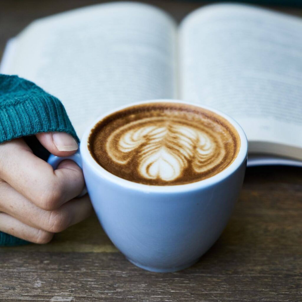 coffee and book