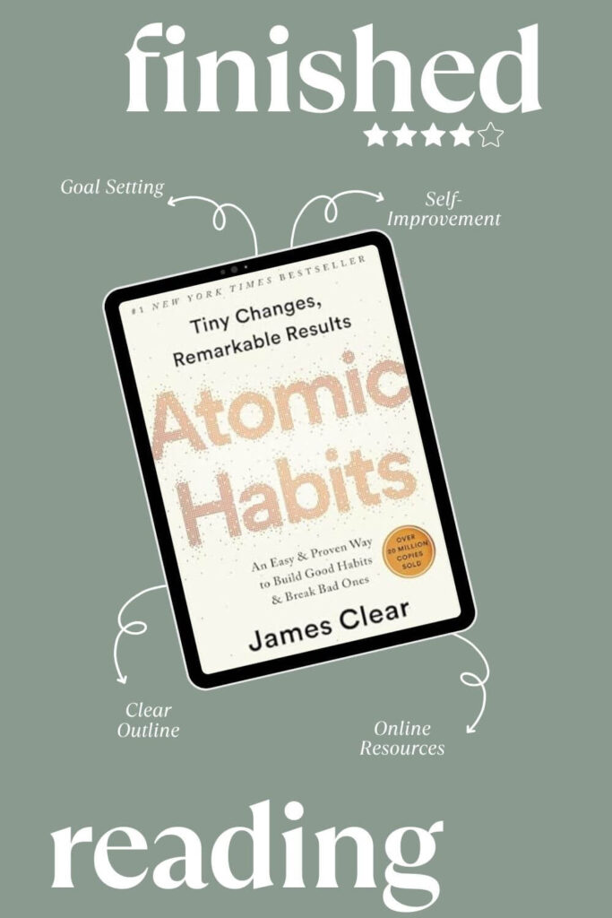 book review graphic for atomic habits