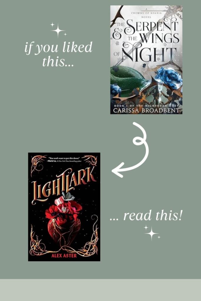 book recommendation graphic of the serpent and the wings of night
